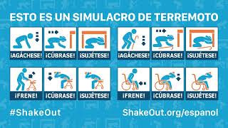 ShakeOut Transmisión del Simulacro en Español  Sin Efectos de Sonido [upl. by Yentirb127]