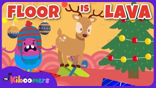 Christmas Floor Is Lava  The Kiboomers Preschool Songs  Brain Break Freeze Dance [upl. by Aivatra]