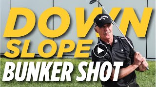 How to hit a downslope bunker shot  by Pete Cowen [upl. by Lemej]