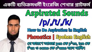 Aspirated Sounds p t k  How to Do Aspiration in English  Phonetics  Spoken English [upl. by Adohr]