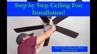 How to Wire and Install a Ceiling Fan With Remote ControlCeiling Light Fixture Removal [upl. by Ahrendt976]