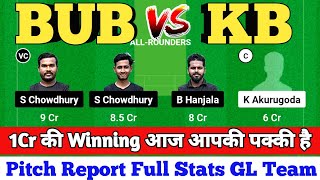 BUB VS KB dream 11 prediction  BUB VS KB today match prediction  ECS T10 Hungary [upl. by Eiramrebma]