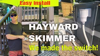 Installing a HAYWARD SKIMMER on an INTEX pool  We finally made the switch [upl. by Shalna164]