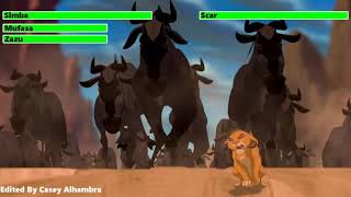 The Lion King 1994 Wildebeest Stampede with healthbars 1K Subscribers Special [upl. by Kirby]