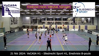 20240221 VoCASA H1  Sliedrecht Sport H1 big points Bpoule Eredivisie [upl. by Aicirtac222]