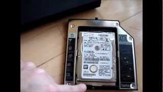 Tutorial  Lenovo ThinkPad T  Festplatte HDD in Ultrabay Schacht einbauen anstatt DVD Laufwerk [upl. by Macpherson]