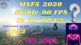 MSFS2020 Sim Update10  VR  Best Visual Settings for HP Reverb G2 [upl. by Sixele723]