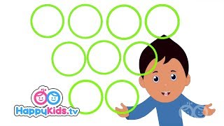 How Many Circles Do We See  Learning Songs Collection For Kids And Children  Happy Kids [upl. by Franek]