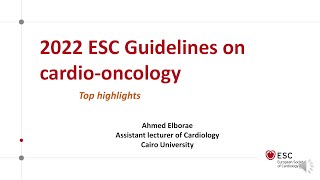 ESC Cardiooncology guidelines 2022 [upl. by Hadeehsar365]