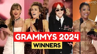 GRAMMYS 2024 WINNERS  GANADORES [upl. by Latimer990]