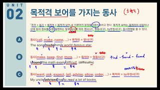 Ch 12 목적격 보어를 가지는 동사5형식사역동사지각동사 포함Grammar Inside 2 p14 [upl. by Daraj]