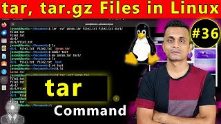 What is tar Command in Linux  Create and Extract targz and tar Files in Linux  In Hindi [upl. by Reube]