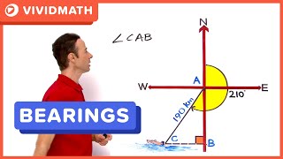 Use Distances to Find Bearings Word Problem  VividMathcom [upl. by Nytsud]