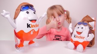 OEUF Gros Kinder Surprises Aviateur plein et peluche  Studio Bubble Tea unboxing Kinder Aviators [upl. by Suanne]