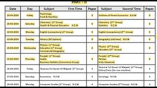 2nd year date sheet 2024  12th Class Date Sheet 2024  Inter part 2 date sheet 2024 [upl. by Tolman]