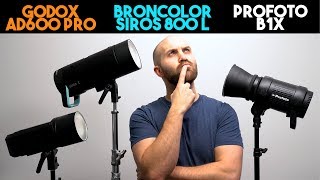 Profoto B1X vs Flashpoint Xplor 600 Pro Godox AD600 Pro vs Broncolor Siros 800 L [upl. by Ruiz]