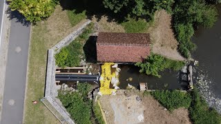 🐟 Travaux de renforcement des appuis dun pont sur la rivière lArdoux  ClérySaintAndré Loiret [upl. by Abby]