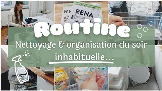 RANGEMENT amp NETTOYAGE •MOTIVATION DU SOIR•NOUVELLE ORGANISATION DU FRIGO [upl. by Annoyt704]