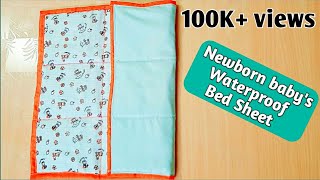 Baby sheet 💯Waterproof Baby Sheet पुराने कपड़ा से बेबी बेड शीट घर पर बनायेBabyMattress [upl. by Cioban]