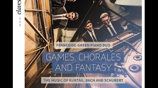 Games Chorales amp Fantasy  FrancoiseGreen Piano Duo  Bach  Kurtág BWV 618 [upl. by Ididn]