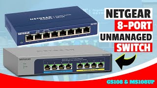 NETGEAR 8Port Gigabit Ethernet Unmanaged Switch  NETGEAR GS108 amp MS108UP Review In 2023 [upl. by Mcleod203]