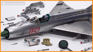 172 Mig21 MF  Eduard  scale model step by step build [upl. by Ecyrb554]