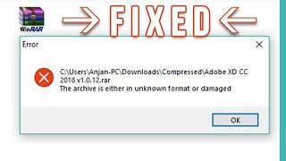 How To Fix The Archive Is Either In Unknown Format or Damaged Error Solution Winrar 100 WORKING [upl. by Klemperer]