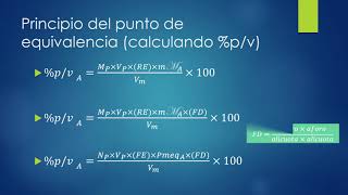 Fórmulas de Volumetrías Aplicando en principio del punto de equivalencia [upl. by Enajyram]