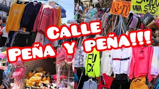 Calle Peña y Peña articulos de mayoreo para negocio ofertas en carteras monederos bolsas y mas [upl. by Anerol]