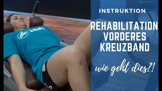 Kreuzbandriss Vorderes Kreuzband Rehabilitation wie geht dies [upl. by Kurland]