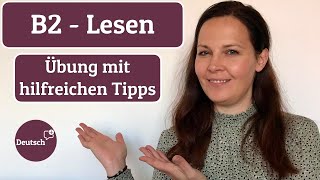 Leseverstehen trainieren effektive Übung Deutsch B2 Lesen [upl. by Eycal]