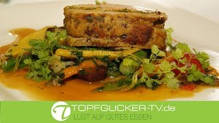 Danner´s Spießbraten vom Milchkalb mit gebratenem Frühlingsgemüse [upl. by Sllew]