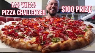 LAS VEGAS  LARGEST PIZZA CHALLENGE Slice of Vegas  Man Vs Food  Food Challenge  Competitive [upl. by Airec]