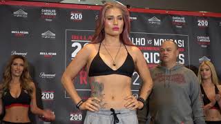 Anastasia Yankova vs Kate Jackson Staredown Bellator 200 [upl. by Lenka]