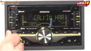 2DIN Autoradio mit Bluetooth  KENWOOD DPX405BT  DPX305U  ARS24COM [upl. by Olivero]