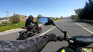 Yamaha MT07 vs Triumph Trident 660  Ride Yamaha MT07 [upl. by Esenahs]