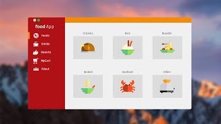 Designing a Modern Flat Desktop Application of a Fast Food Restaurant in Visual Basic VB NET [upl. by Suiram]