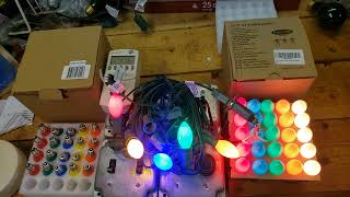 Comparing Real Glass Ceramic LED C7 Christmas Lights Bulbs from Amazon  THE DUDS amp incandescent [upl. by Crystal]