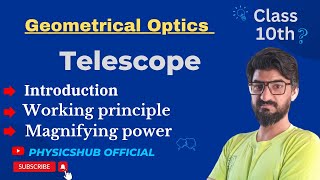 PHY1223 Telescope  How telescope works  Class 10th Geometrical optics  Physicshub official [upl. by Nerissa538]