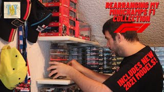 Rearranging My Minichamps Formula 1 Collection Including New 2021 Models  143 Scale [upl. by Ardnuaed]