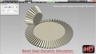 Bevel GearDynamic SimulationAutodesk Inventor with caption and audio narration [upl. by Naamana]