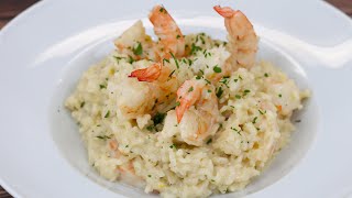 Risotto Con Camarones Receta Italiana [upl. by Arraet]