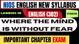 nios new syllabus 2024 class 12  NIOS class 12 english chapter 10 most important questions English [upl. by Sanderson]