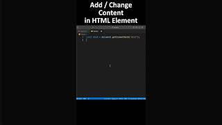 How to addchange content in HTML Elements using DOM  shorts javascriptinhindi [upl. by Suiravaj876]