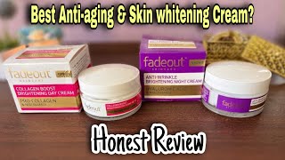 Fadeout Collagen Boost Brightening Day Cream vs Antiwrinkle Night Cream Honest Review [upl. by Lednyk]