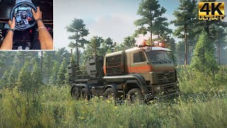 Geological Exploration  Azov 64131  SnowRunner  Steering Wheel Gameplay [upl. by Tollmann]