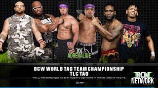 BCW Adrenaline Ep42 Match 1 Slime SZN vs Dudley Boyz vs Culture Inc BCW Tag Team 🏆 TLC Match [upl. by Milde87]