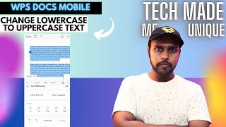 How to change lowercase to uppercase text in wps office writer mobile [upl. by Ativet34]