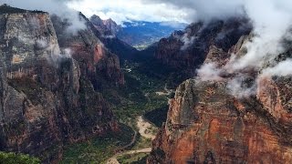 Rain Sleet Snow and Fog to Observation Point  Zion National Park [upl. by Giess]