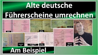 Alte deutsche Führerscheine umrechnen wie die Fahrerlaubnisbehörde Beispiel DDR BRD [upl. by Lleoj]